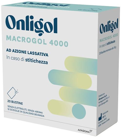 Onligol Macrogol 4000 Integratore ad Azione Lassativa 20 Buste