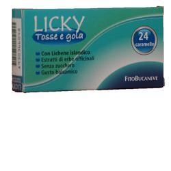Licky Tosse Gola Ad Gola Gola per Alleviare Mal di Gola 24 Caramelle