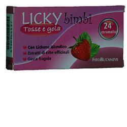 Licky Tosse e Gola Bambini Caramelle alla Fragola 24 Pezzi