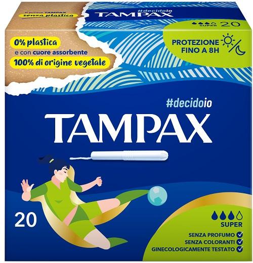 Tampax Blu Box Super Assorbenti Interni Flusso Medio Abbondante 20 Pezzi