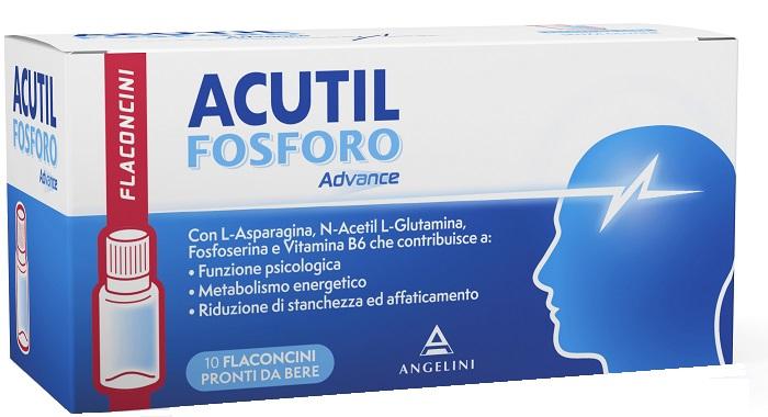 Acutil Fosforo Advance Integratore per il Benessere Mentale 10 Flaconcini
