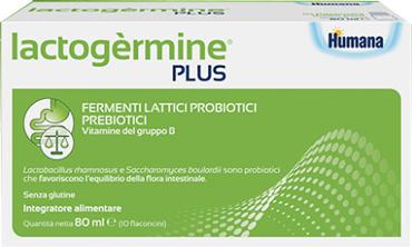 Humana Lactogermine Plus Integratore Alimentare per l'Intestino 10 Flaconcini