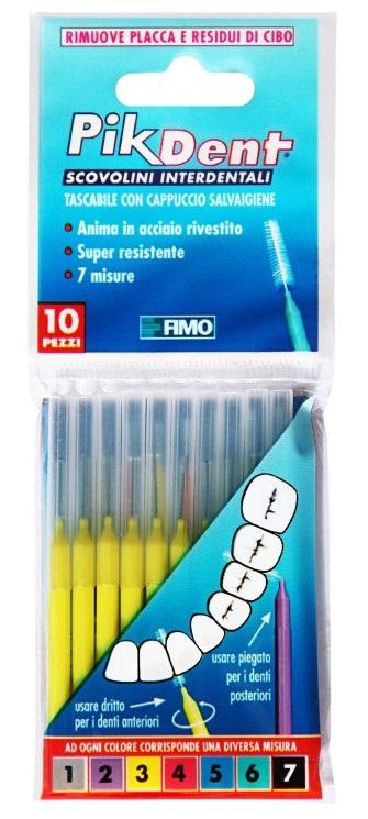 Pikdent Scovolino Interdentale 3 Giallo 0,6mm 10 Pezzi