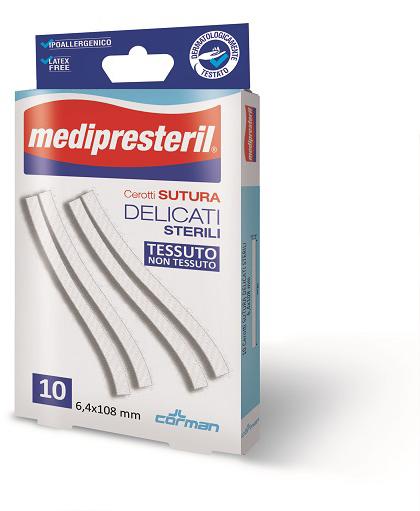 Cerotto Per Sutura Medipresteril 6,4x108mm 10 Pezzi