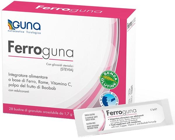 Guna Linea Vitamine Minerali ferroGuna Integratore Alimentare Ferro 28 Bustine