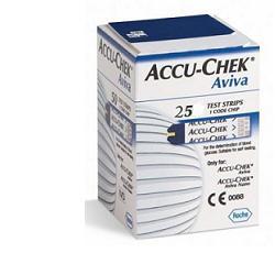 Accu-Chek Aviva 25 Strisce Rilevatrici della Glicemia