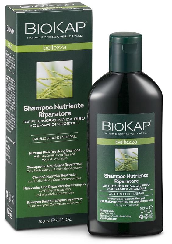 Biokap Bellezza Shampoo Nutriente Riparatore Per Capelli Secchi E Sfibrati 200ml