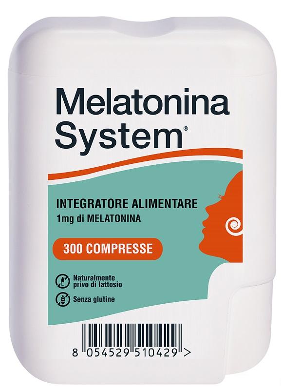 Melatonina System 1 MG per Jet Lag 300 Compresse
