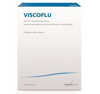 PharmaLine Linea Dispositivi Medici Viscoflu Soluzione per Aerosol 10 Fiale 5 ml