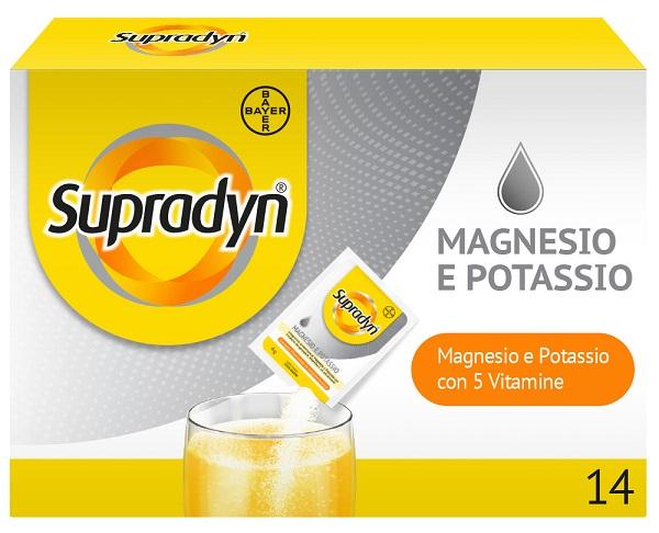 Supradyn Magnesio e Potassio Integratore sport con Vitamine B Vitamina C e Minerali 14 bustine Effer