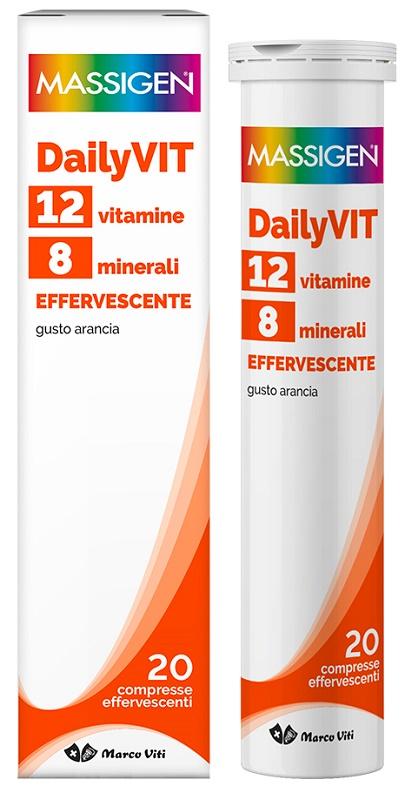 Massigen Dailyvit+ Integratore di Vitamine e Minerali 20 Compresse Effervescenti