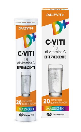 Massigen Dailyvit+ C Viti 1g Integratore Alimentare 20 Compresse Effervescenti