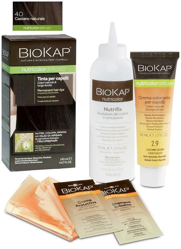 Biokap Nutricolor Delicato Tinta Per Capelli Colore 4.00 Castano Naturale