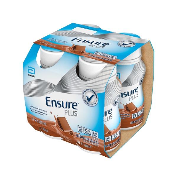 Ensure Plus Supplemento Nutrizionale Ipercalorico Gusto Cioccolato 4 x 200 ml