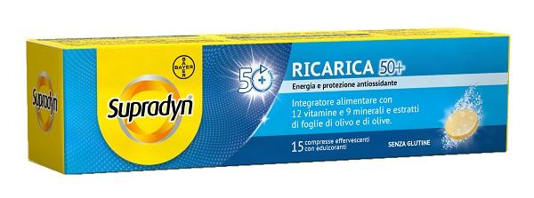 Supradyn Ricarica 50+ Integratore Vitamine e Minerali con Antiossidanti 15 Compresse Effervescenti