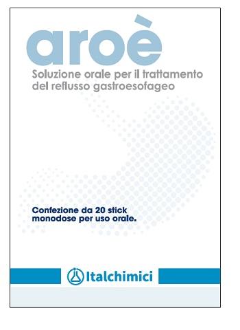 Aroè Soluzione Orale per il Trattamento del Reflusso Gastroesofageo 20 Stick
