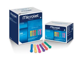 Bayer Microlet Lancette Pungidito Colorate 200 Pezzi