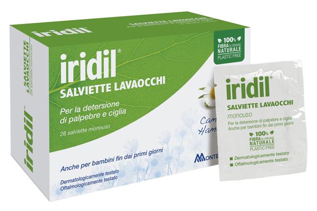 Iridil Salviette Lavaocchi per Palpebre e Ciglia 28 Pezzi