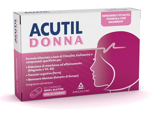 Acutil Donna Integratore Alimentare per il Benessere Mentale 20 Compresse