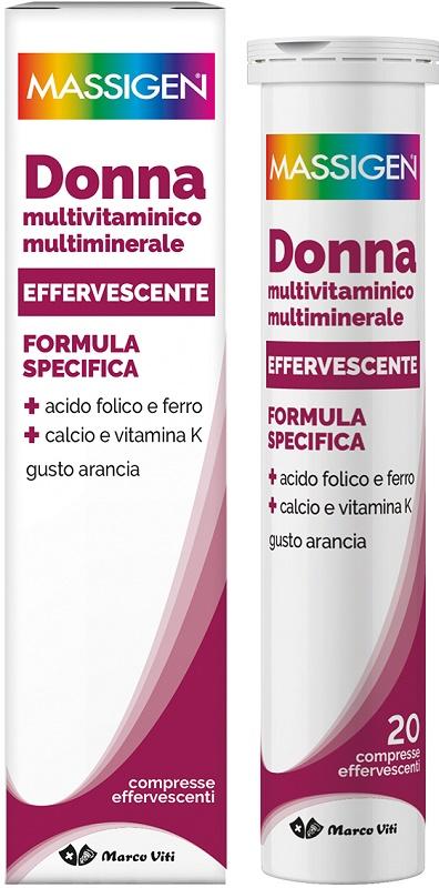 Massigen Dailyvit+ Donna Integratore Vitamine e Minerali 20 Compresse Effervesce