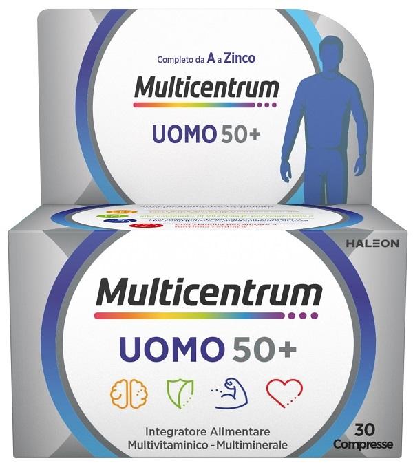 Multicentrum Uomo 50+ Integratore Alimentare Vitamine e Minerali 30 Compresse