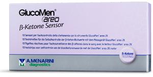 Glucomen Areo ?-Ketone Sensor Striscia Reattiva Misurazione Chetonemia 10 Pezzi