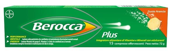 Berocca Plus Integratore Vitamine Minerali per Energia Concentrazione Memoria 15 Cpr Effervescenti