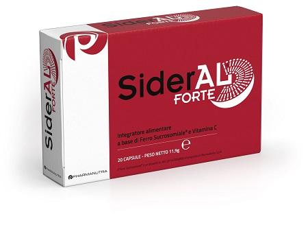 SiderAl Forte Integratore Alimentare A Base di Ferro e Vitamina C 20 Capsule