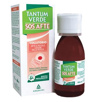 Tantum Verde SOS Afte Collutorio Per il Trattamento di Lesioni Orali 120 ml