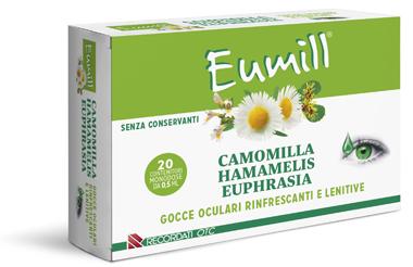 Eumill Gocce Oculari Rinfrescanti e Lenitive alla Camomilla 20 Flaconcini 0,5 ml