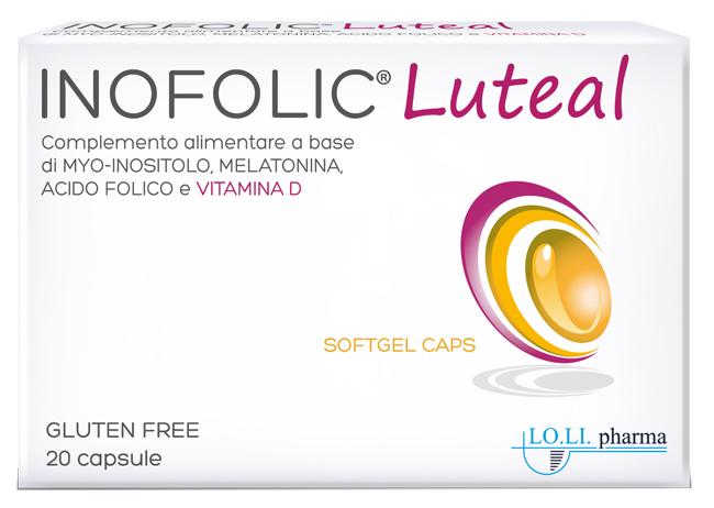 Inofolic Luteal Integratore di Myo-Inositolo 20 Capsule Molli