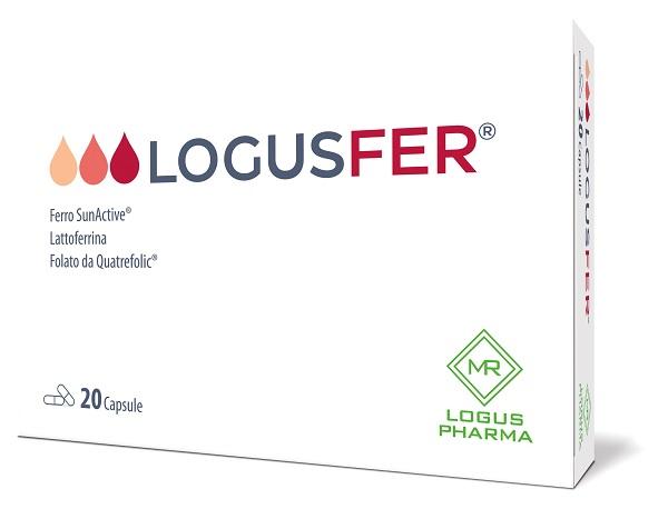 Logusfer Integratore Ferro e Acido Folico 20 Capsule