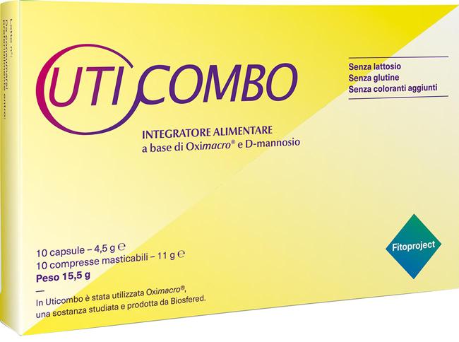 Fitoproject Uticombo Integratore per le Vie Urinarie 10cps+10cpr Masticabili