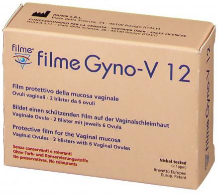 Filme Gyno V12 Film Protettivo della Mucosa Vaginale 12 Ovuli