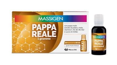 Massigen Pappa Reale Integratore per l'Inappetenza 10 Flaconi Da 25 ml