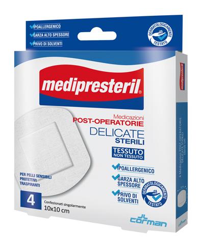 Medipresteril Medicazione Post-Operatoria Delicata TNT 10x10cm 5 Pezzi