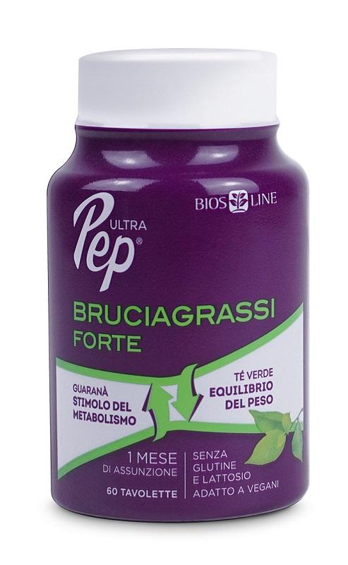 Ultra Pep Integratore Bruciagrassi Forte con Guaranà e Tè Verde 60 tavolette