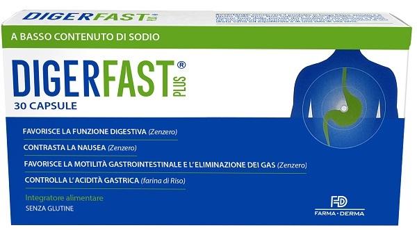 Digerfast Plus Integratore Digestione 30 Capsule