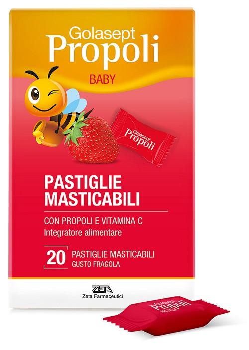 Golasept Propoli Baby Gusto Fragola Integratore 20 Pastiglie Masticabili