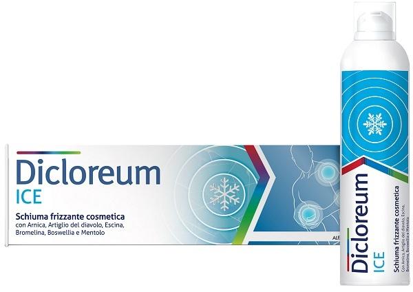 Dicloreum Ice Schiuma Frizzante Cosmetica Traumi e Contusioni 150 ml