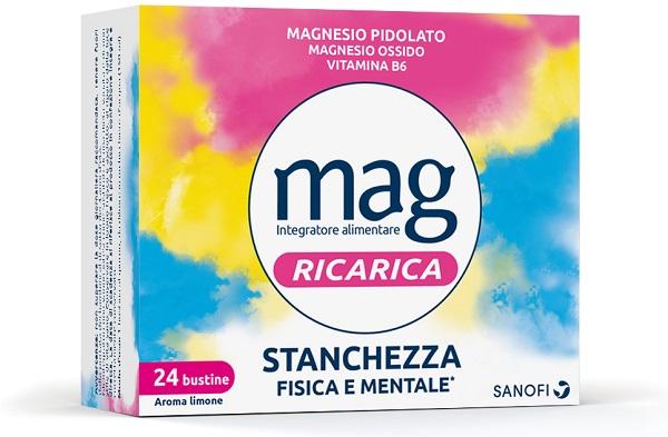 Mag Ricarica 24 Ore Integratore Contro la Stanchezza Fisica e Mentale 24 Bustine