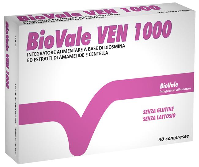 Biovale Ven 1000 Integratore per il Benessere delle Vene, 30 Compresse