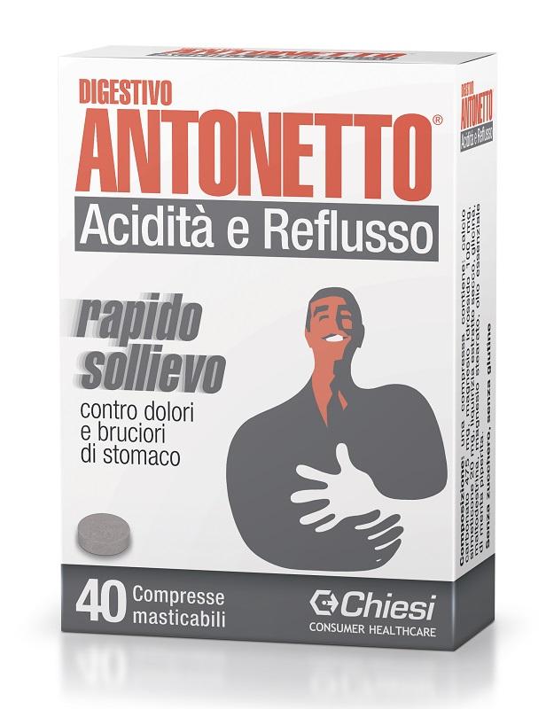 Digestivo Antonetto Acidità E Reflusso 40 Compresse Masticabili