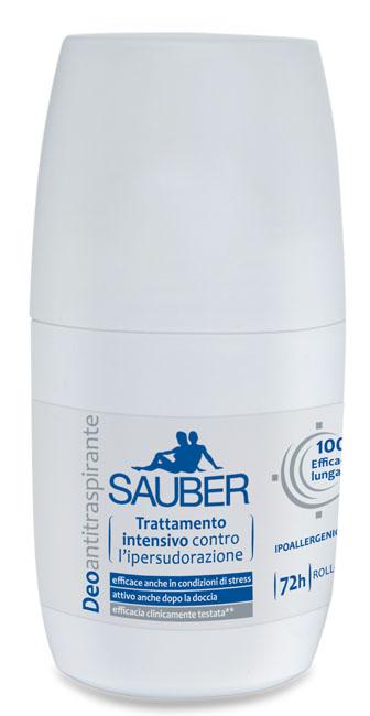 Sauber Deodorante Antitraspirante Per L'Ipersudorazione 72h Roll-On 50 ml
