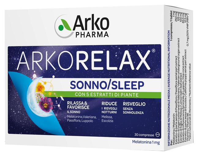 Arkofarm Arkorelax Sonno Integratore con Melatonina 30 compresse