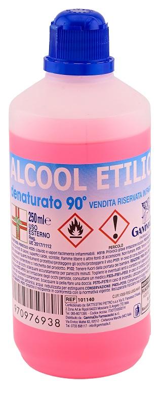 Alcool Etilico Denaturato al 90% per Uso Disinfettante e Industriale 250 ml