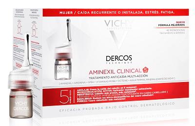 Vichy Dercos Aminexil Clinical Trattamento Anticaduta Donna 5 Azioni 42 Fiale