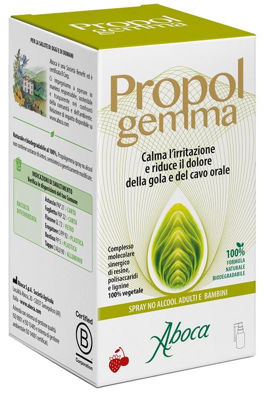 Aboca Propolgemma Spray No Alcool Adulti e Bambini per il  Mal di Gola 30 ml