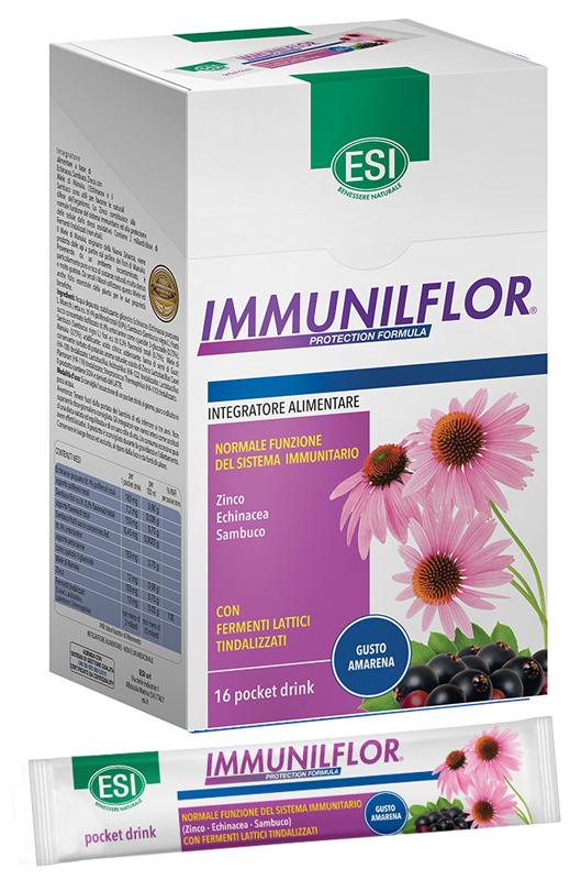 Esi Immunilflor Integratore per il Sistema Immunitario 16 pocket drink x 20 ml