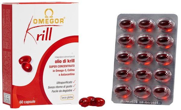 Omegor Krill Integratore Omega3 EPA e DHA Funzioni Cognitive 60 Capsule Molli